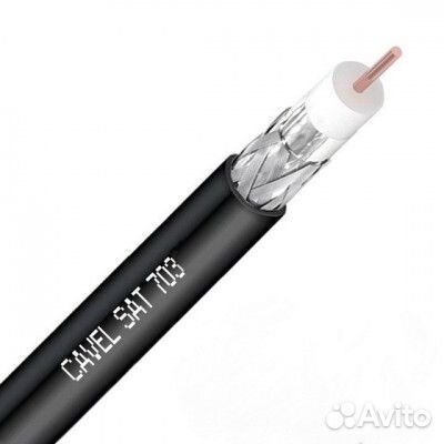 Кабель коаксиальный SAT-703 PE RG-6 Сu. Италия
