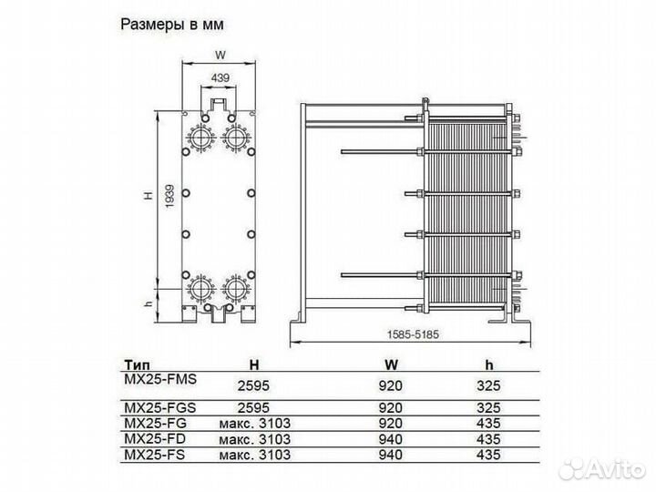 Теплообменник Alfa Laval MX25 (аналог)