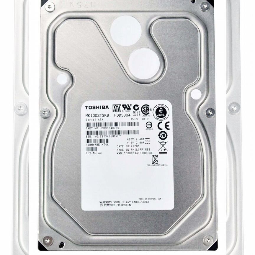 [MK1002TSKB] Жесткий Диск Toshiba 1tb Sata3.5 Mk1002tskb