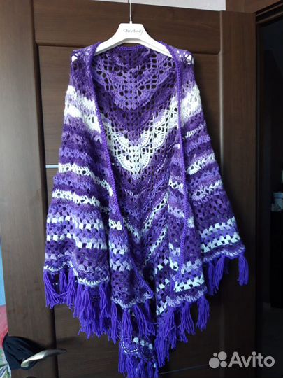 Шаль ручной работы шерсть