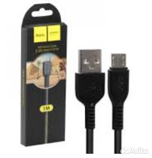 Кабель USB hoco (X20) microUSB (1м) (черный)