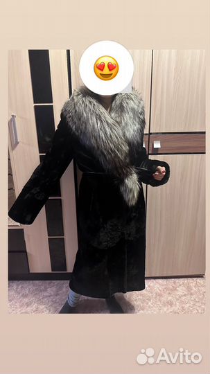 Шуба мутоновая + соболь