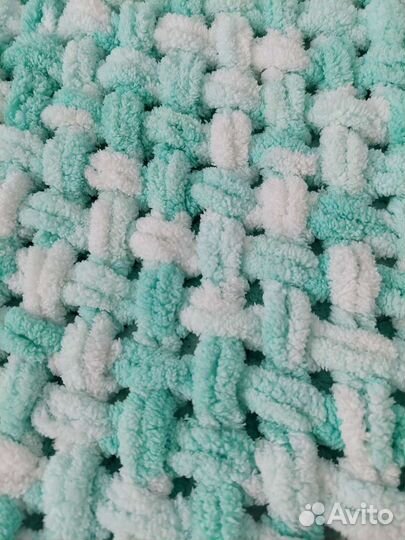 Плед крупной вязки