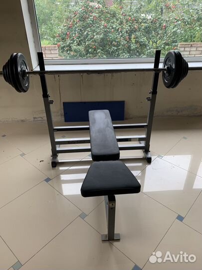 Скамья для жима Body solid, штанга 110кг