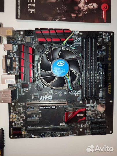 Комплект (msi night elf+i3 7320+crucial ddr4 16гб)