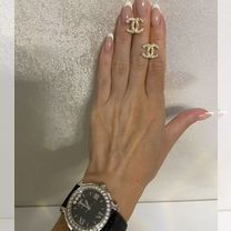 Серьги Chanel серебро