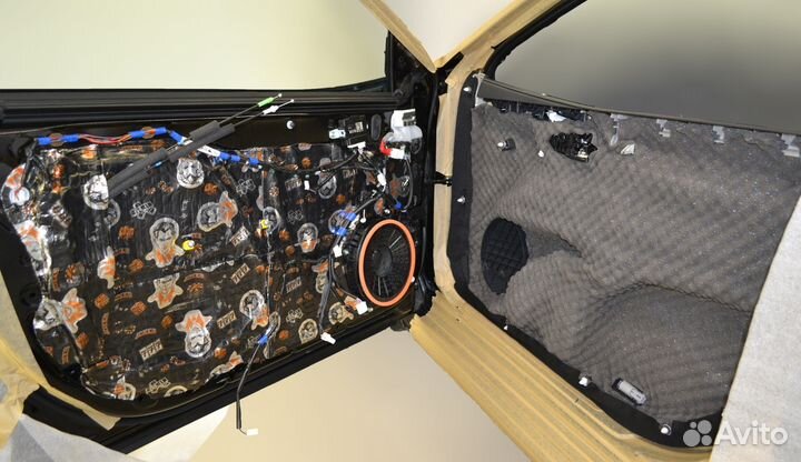 Шумоизоляция для 2 дверей по системе 