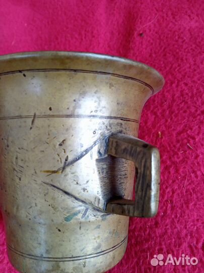 Ступка ушастая бронза, старинная