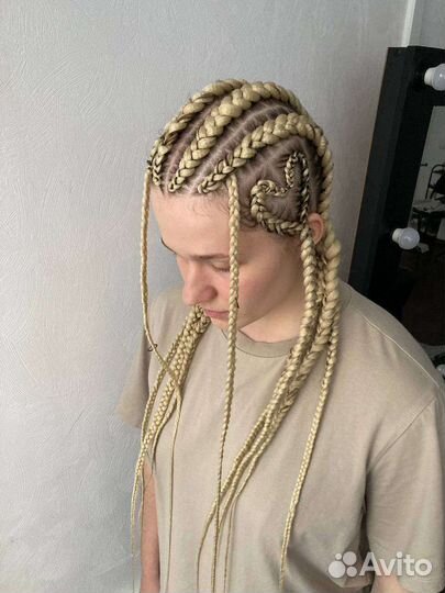 Брейды Боксерки Афрохвост Косы с канекалоном