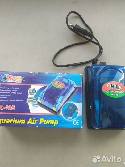 Круглый аквариум, компрессор