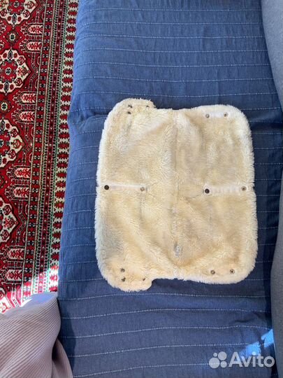 Конверт в коляску натуральная овчина + муфта