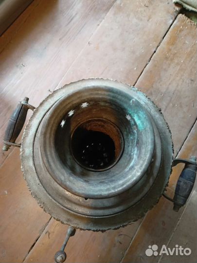 Самовар на дровах медный объем на 5 литров