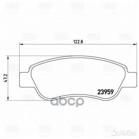 Колодки торм. для а/м Peugeot 107 (05) /Citroen C1