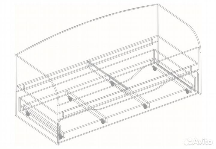Кровать выдвижная Бодега светлая