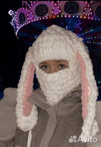 Балаклава из плюшевой пряжи