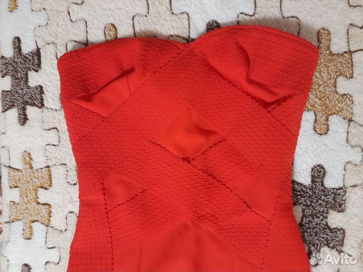 Красное вечернее женское платье H&M, размер XXS