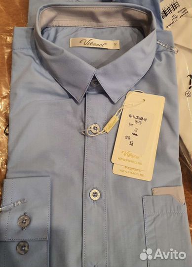 Три новых школьных рубашки 152 см