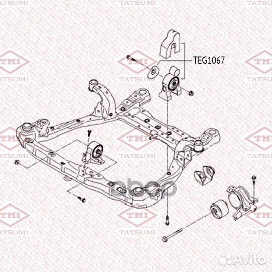 Опора двигателя зад TEG1067 tatsumi