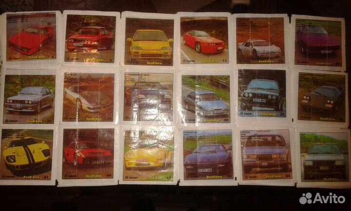 Полный набор вкладышей Bombibom 1 серии (60 шт)