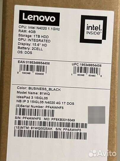 Ноутбук lenovo