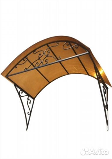 Козырек с поликорбанатом. Профлист. Металлический