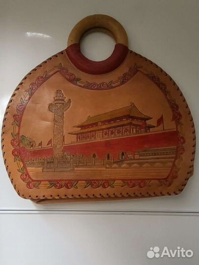 Сумочка китайская раритет натуральная кожа