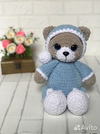 Мишка плюшевый ручной работы