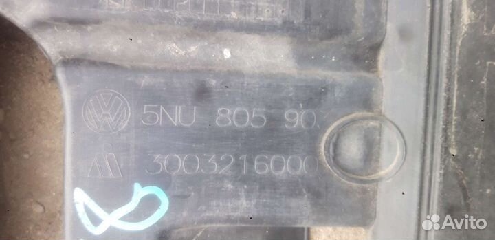 Юбка переднего бампера VW Tiguan 5nu805903