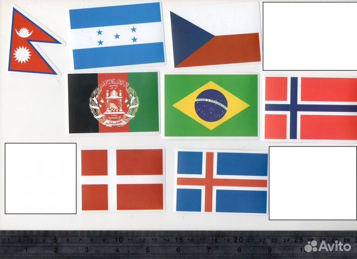Флаги стран мира наклейки на чемодан