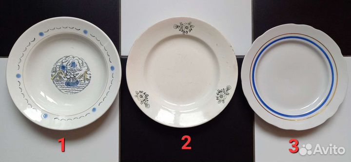 Тарелки блюдца СССР фарфор фаянс советский