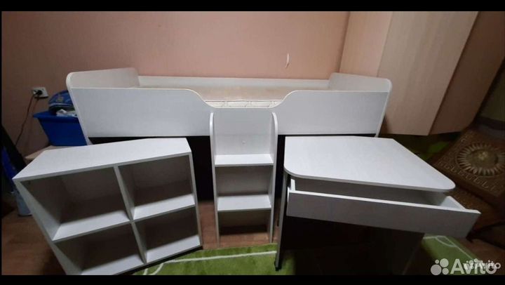 Детская кровать чердак с матрасом