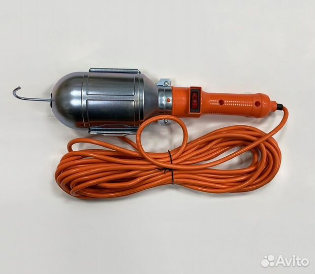 Лампа переносная гаражная 220 В, шнур 10 м