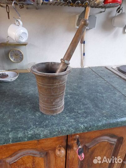 Латунная ступка старинная
