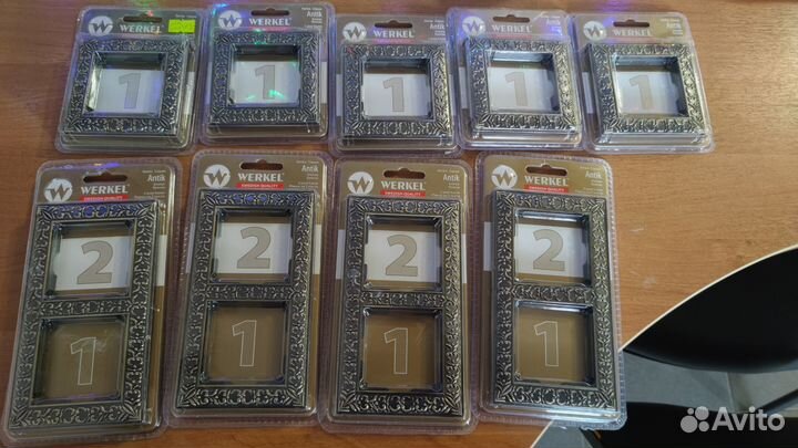 Рамки для розеток выкл Antik Werkel Бронза 2 пост