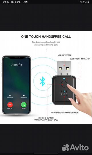 Автомобильный Bluetooth Адаптер