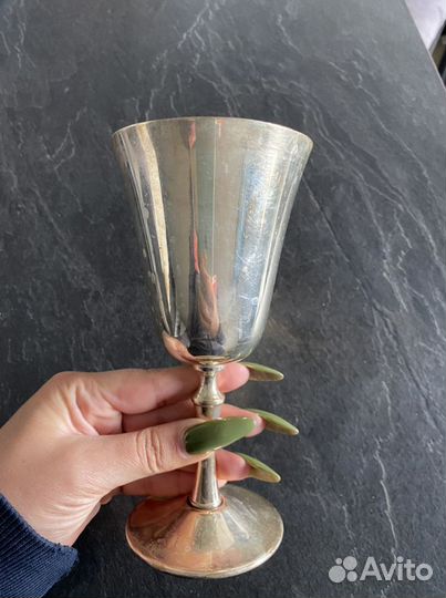 Фужеры Италия винтаж посеребренные 6 шт