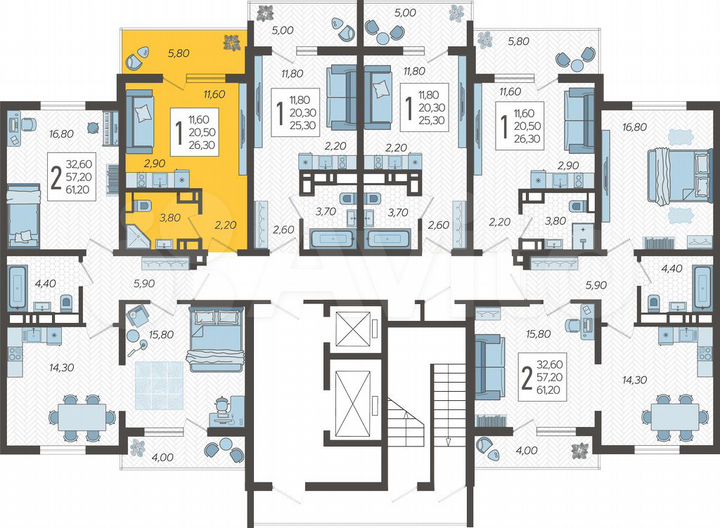 Квартира-студия, 26,3 м², 2/10 эт.
