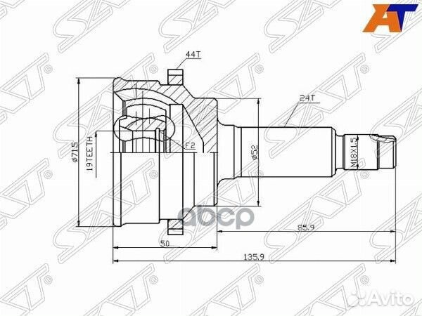 Шрус наружный mazda demio/ford festiva 96-02 ABS