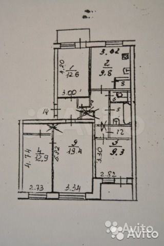 4-к. квартира, 82 м², 3/3 эт.