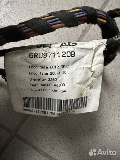 Проводка водительской двери VW Polo