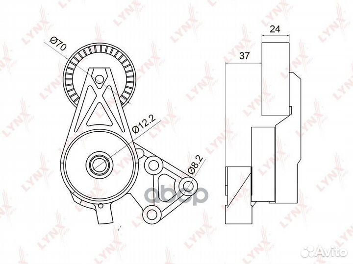 Натяжитель поликл. ремня с роликом PT-3004 lynx