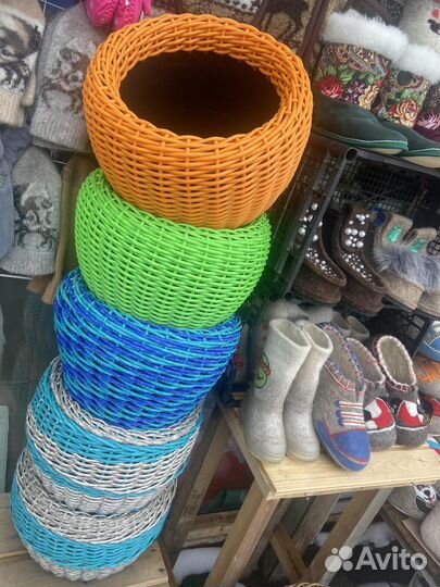 Вазон /кашпо плетеное из ротанга