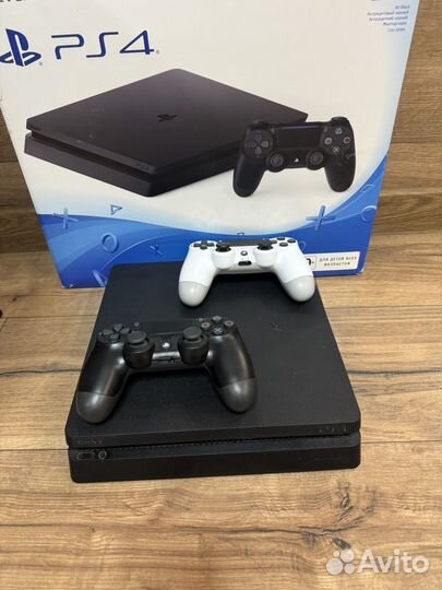 Sony playstation 4 slim 1tb+16игр+2геймпада