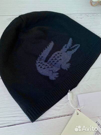 Шапка двусторонняя Lacoste Оригинал