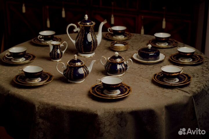 Сервиз кобальт 8 персон Reichenbach Райхенбах