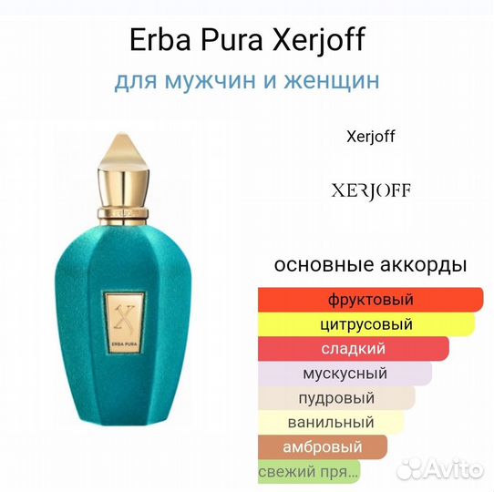 Xerjoff Erba Pura тестер оригинал