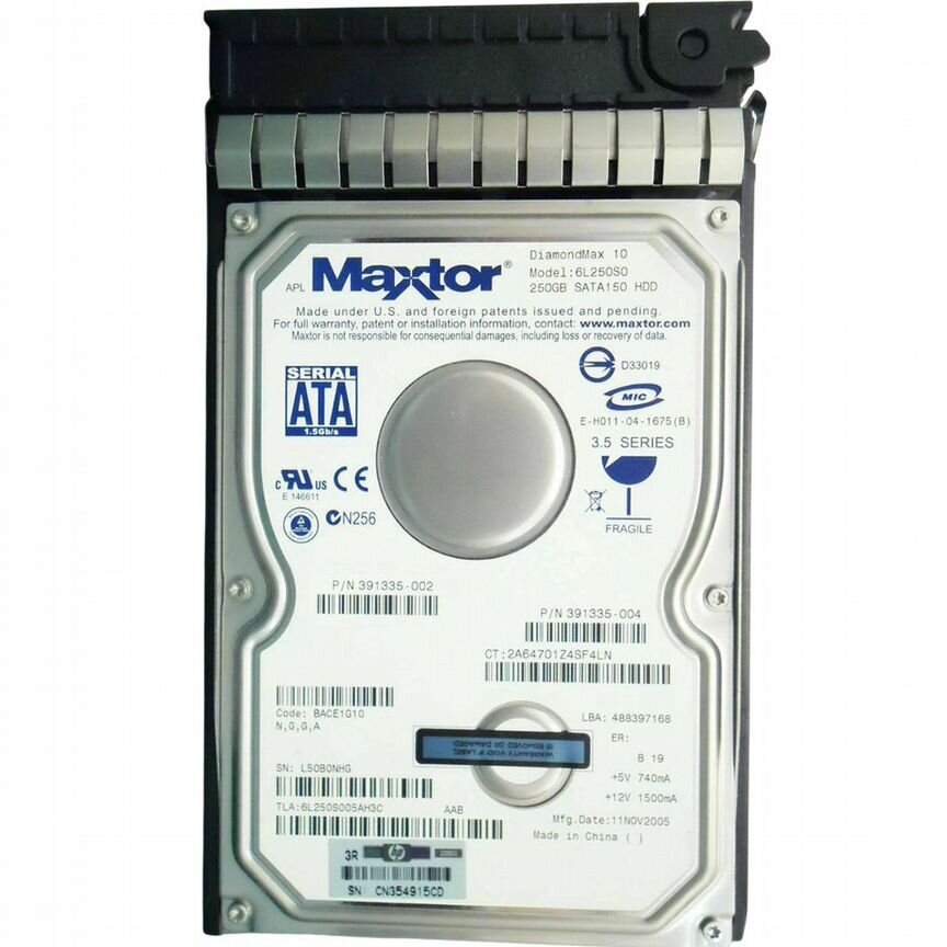 [391335-004] Жесткий Диск Hp 250gb Sata3,5" Hdd 391335-004