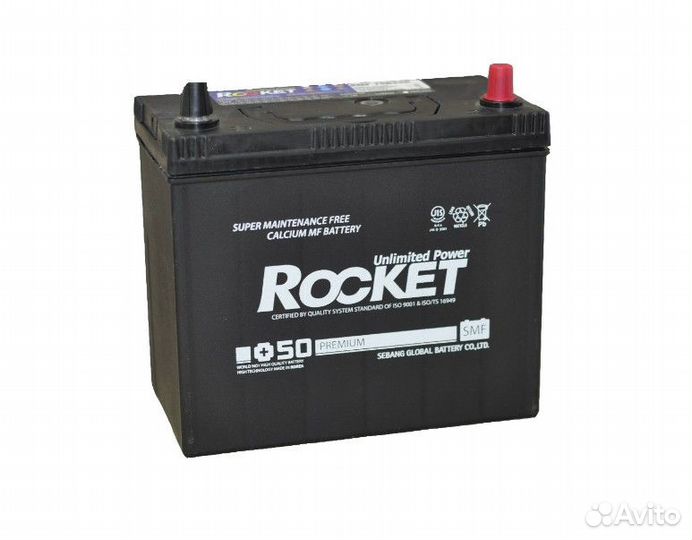 Аккумулятор автомобильный Rocket 50Ah 480A
