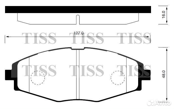 Комплект тормозных колодок GM Lanos передних