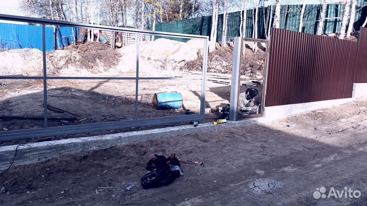 Установка заборов калитка ворота откатные